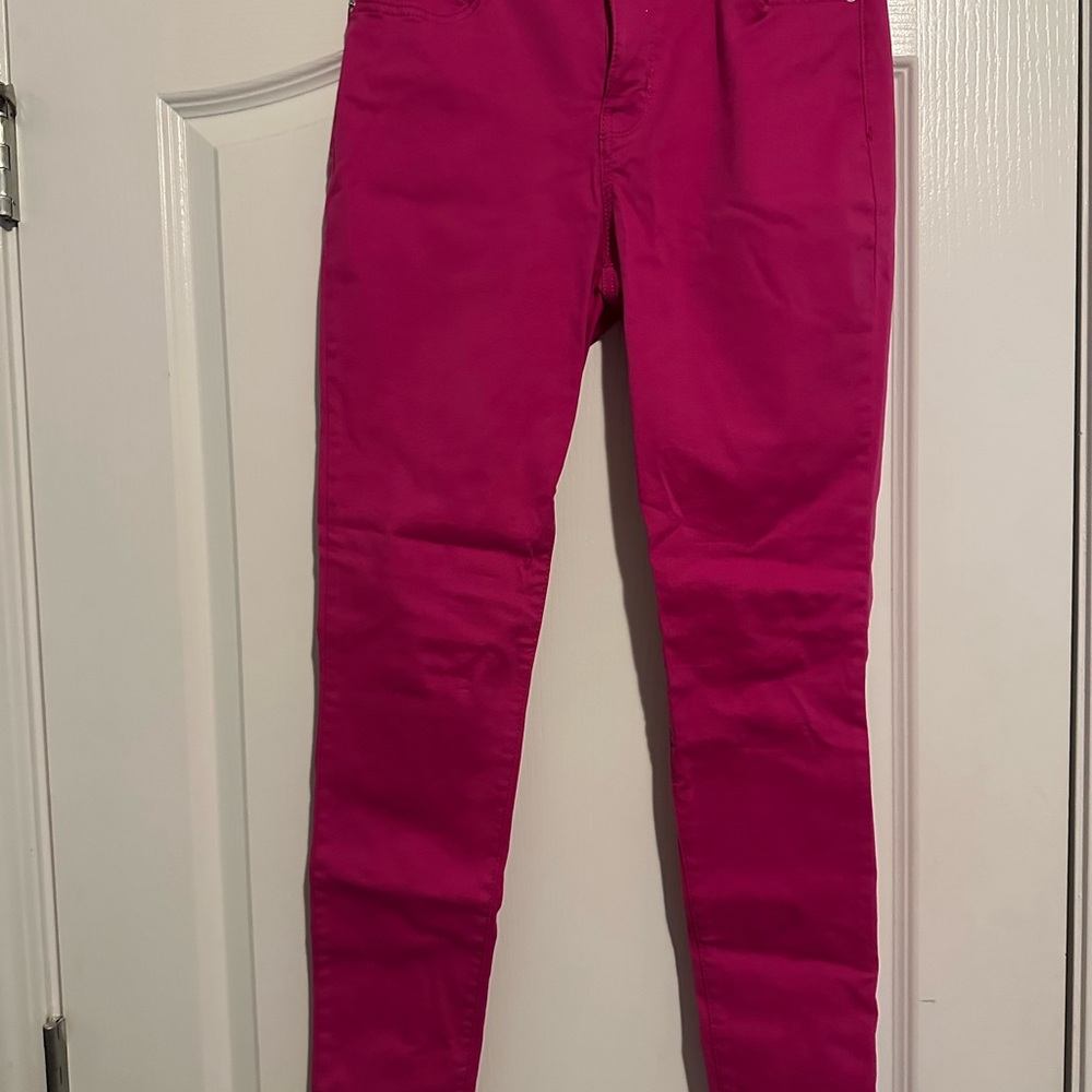 crown & ivy Women's Skinny Jeans - Bright Pink